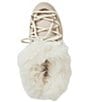 Aquatalia Anise Suede Faux Fur Collar Shearling Lined Platform Mules - Image 6