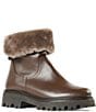 Aquatalia Mimi Leather Shearling Lined Ankle Booties - Image 1