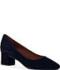 Aquatalia Pasha Water Resistant Suede Block Heel Pumps - Image 1