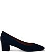 Aquatalia Pasha Water Resistant Suede Block Heel Pumps - Image 2