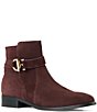 Aquatalia Silla Suede Criss Cross Buckle Ankle Booties - Image 1