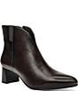 ara Acanthus Leather Faux Fur Lined Block Heel Ankle Booties - Image 1