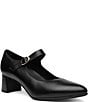 ara Adelaide Leather Block Heel Mary Jane Pumps - Image 1
