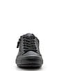 Color:Black - Image 3 - Allesandra Waterproof Leather Zip Sneakers