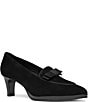 ara Azalea Suede Bow Loafer Pumps - Image 1