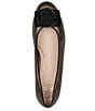 Color:Tiaga Metallic Leather - Image 5 - Bambi Leather Ornament Bow Ballet Flats