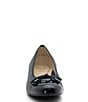 Color:Navy Leather - Image 4 - Belinda Leather Cap Toe Bow Ballet Flats