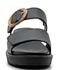 Color:Black - Image 6 - Bridgeport Band Buckle Platform Sandals