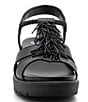 Color:Black - Image 5 - Bristol Banded Platform Wedge Sandals