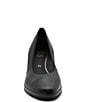 Color:Black Leather - Image 4 - Charlotte Leather Block Heel Platform Pumps
