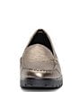 Color:Taiga Metallic - Image 4 - Dewitt Metallic Leather Platform Wedge Loafers