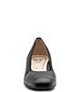 Color:Black Leather - Image 4 - Gabrielle Leather Block Heel Pumps