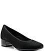 ara Gabrielle Pin Dot Suede Block Heel Pumps - Image 1