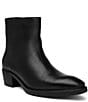 ara Jacinth Leather Faux Fur Lined Block Heel Ankle Boots - Image 1