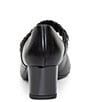 Color:Black Leather - Image 3 - Leda Leather Mary Jane Pumps