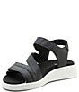 Color:Black - Image 5 - Marina Banded Platform Sandals