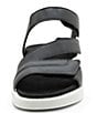 Color:Black - Image 6 - Marina Banded Platform Sandals