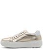 Color:Gold - Image 4 - Mikky Leather Platform Sneakers