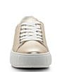 Color:Gold - Image 6 - Mikky Leather Platform Sneakers