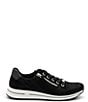 Color:Black Suede/Pin Dot - Image 2 - Oleanna Pin Dot Suede and Leather Zip Sneakers