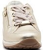 ara Ollie Metallic Leather Side Zip Sneakers - Image 5