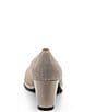Color:Sand Pin Dot Suede - Image 3 - Ophelia Pin Dot Suede Block Heel Platform Pumps