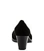 Color:Black Suede - Image 3 - Ophelia Suede Block Heel Platform Pumps