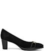 ara Ophelia Suede Decorative Buckle Strap Block Heel Pumps - Image 2