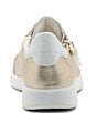 Color:Gold - Image 3 - Ramona Side Zip Metallic Sneakers