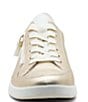 Color:Gold - Image 6 - Ramona Side Zip Metallic Sneakers
