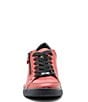 Color:Chili Red/Black - Image 4 - Rei-Low Leather Zip Sneakers