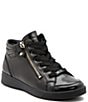 Color:Black Patent - Image 1 - Rei Patent Leather High Top Zip Sneakers