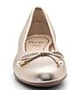 Color:Silver - Image 5 - Scout Metallic Leather Bow Ballet Flats