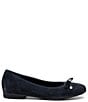 Color:Navy Suede - Image 2 - Scout Suede Bow Ballet Flats