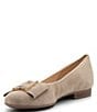 Color:Beige - Image 5 - Sheridan Suede Bow Buckle Flats