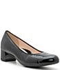 Color:Black Patent Leather - Image 1 - Vivian Patent Leather Block Heel Pumps