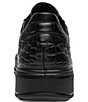 ara Women's Carol Croco Embossed Leather Lace Up Platform Sneakers - Image 3