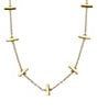 Argento Vivo Bar Station Choker Necklace, Color:Gold - Image 2