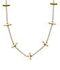 Color:Gold - Image 2 - Bar Station Choker Necklace