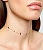 Argento Vivo Bar Station Choker Necklace, Color:Gold - Image 3