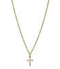 Color:Gold - Image 2 - Crystal CZ Mini Cross Short Pendant Necklace