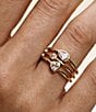 Argento Vivo CZ Multi Stone Three Row Stacked Ring - Image 2