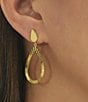 Color:Gold - Image 2 - Dia Cut Double Teardrop Drop Earrings