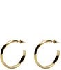 Argento Vivo Flat Edge Hoop Earrings - Image 1