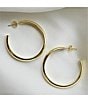 Argento Vivo Flat Edge Hoop Earrings - Image 2