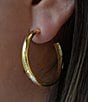Argento Vivo Flat Edge Hoop Earrings - Image 3