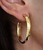 Argento Vivo Flat Edge Hoop Earrings - Image 4