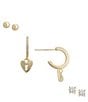 Argento Vivo Flat Heart Stud Earring Set - Image 1