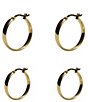 Argento Vivo Flat Hoop Earring Set - Image 1
