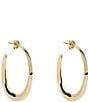Color:Gold - Image 1 - Gold Hoop 18K Gold-Plated Sterling Silver Earrings